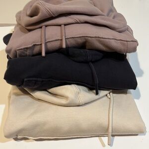 Three FLX brand sweatshirts, 3 different colors, size M